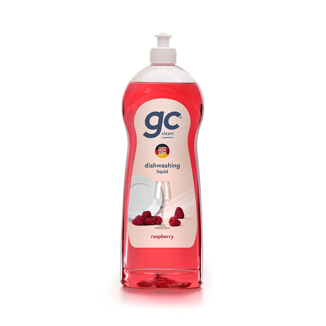 GC Clean dishwashing liquid with raspberry scent