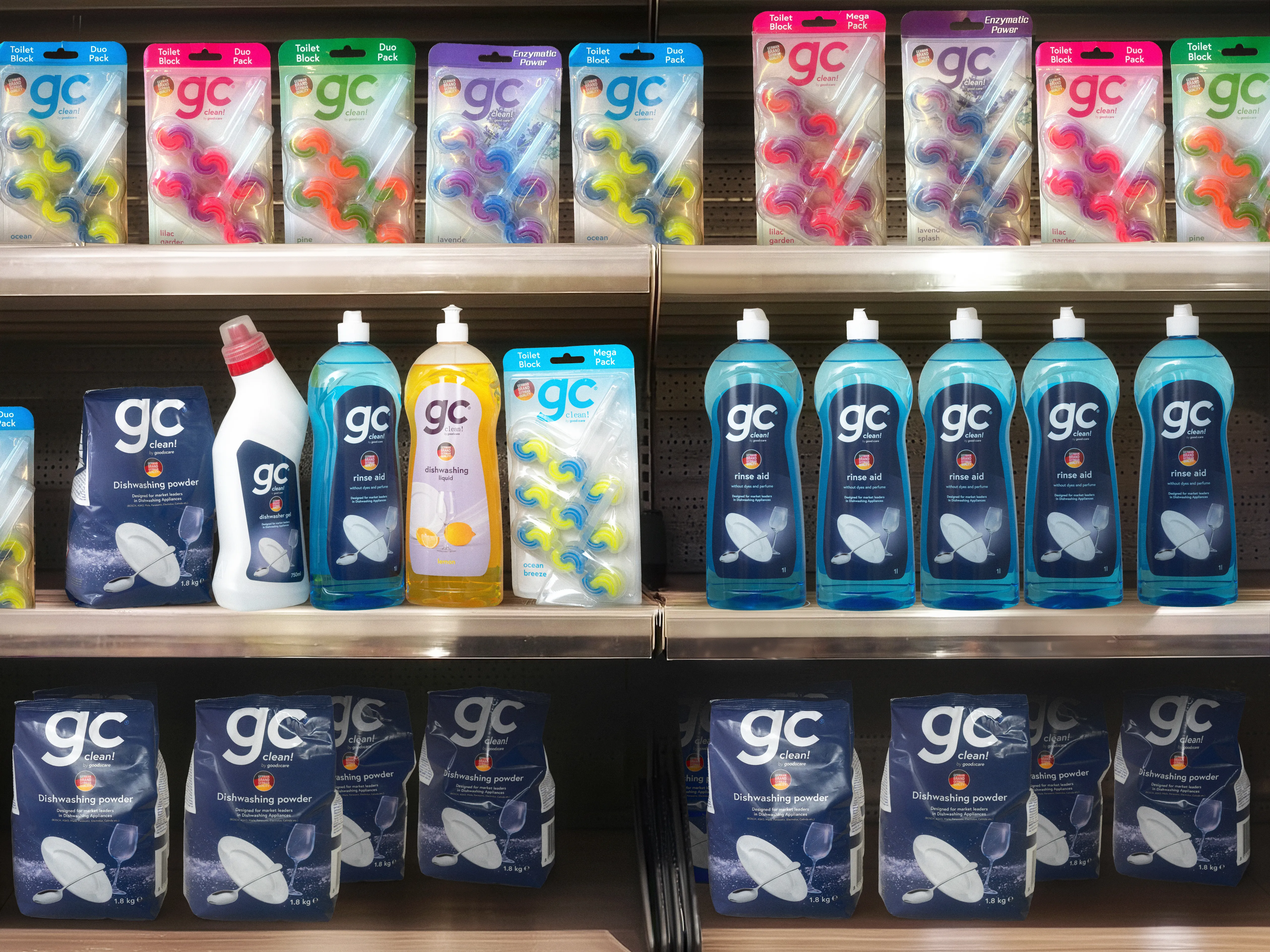 GC Clean products on supermarket shelves